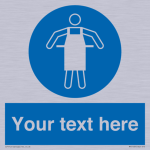 Custom Protective Apron Required Sign